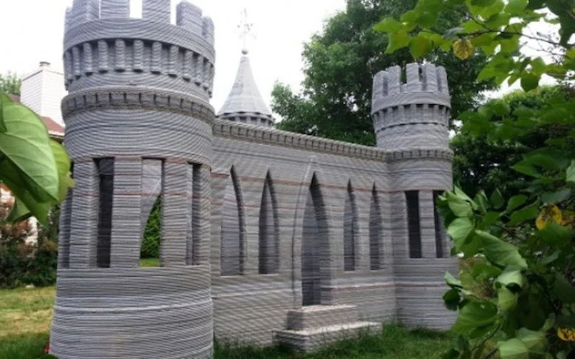 3d geprint betonnen kasteel – speelse toepassing van printtechniek in bouwvormen met sierlijke detaillering