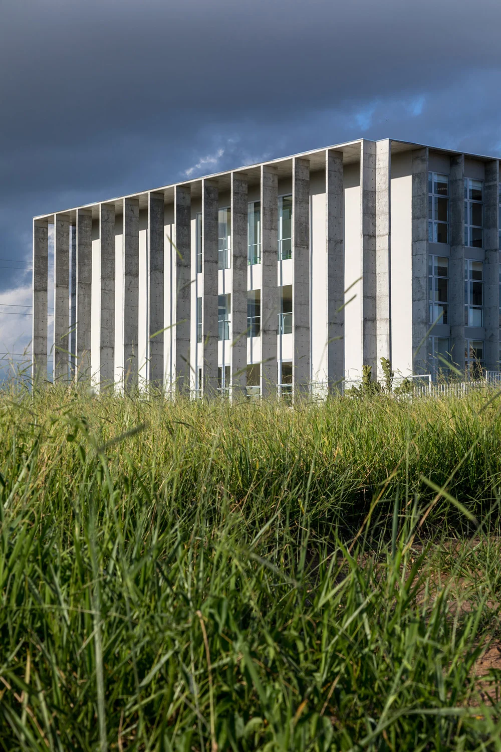 Het faculteitsgebouw staat in een omgeving met veel infrastructuur (Foto: Fran Parente)