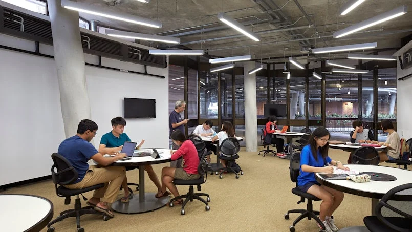 666 10 learning hub classroom interior with passive ventilation system hufton and crow