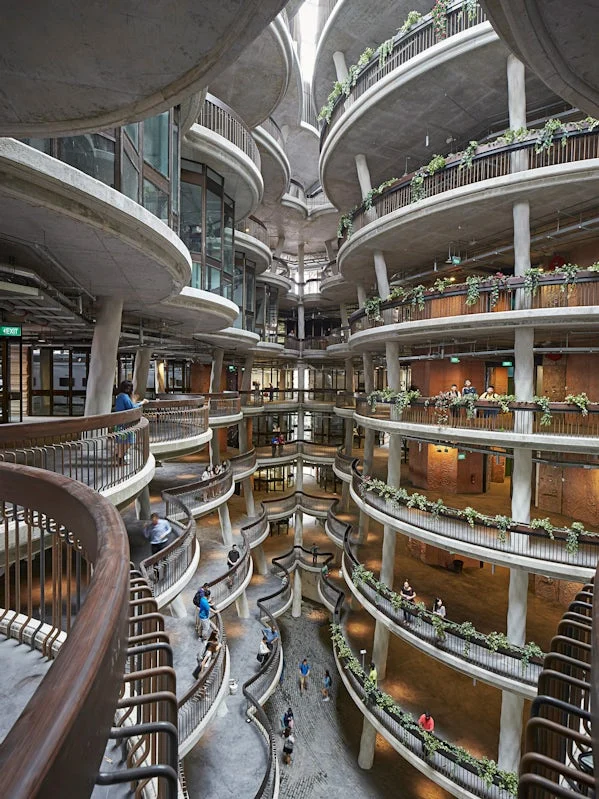 666 12 learning hub learning hub atrium space hufton and crow