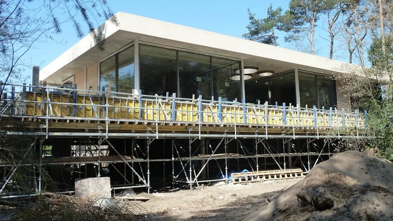 bouwproces duinvilla op palen hba architecten