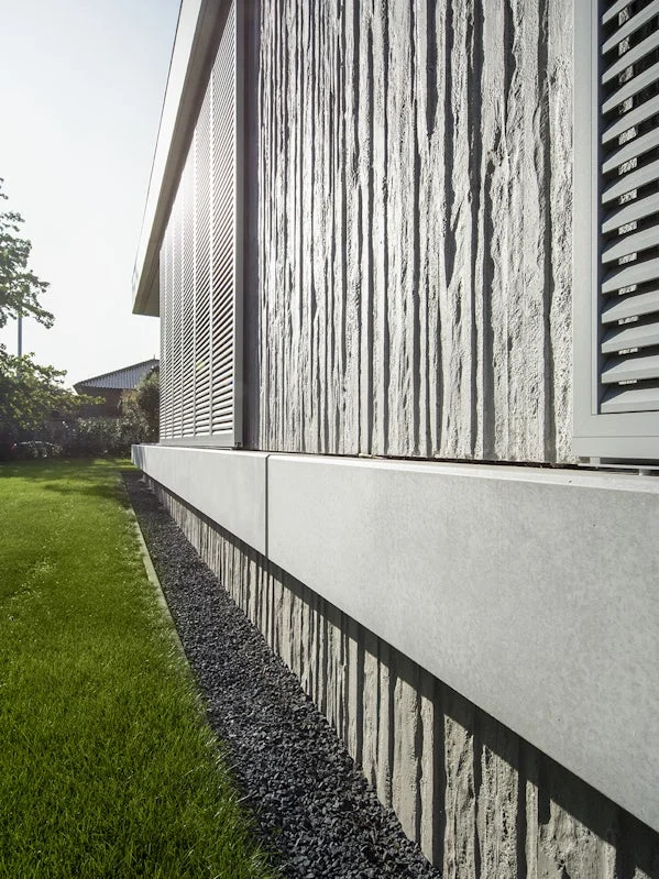 detail geveltextuur schoonbeton villa venlo