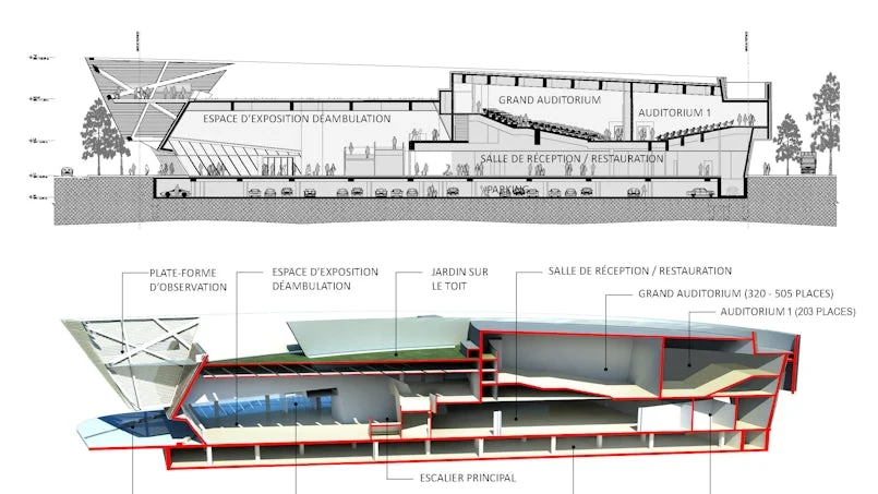 doorsnede centre de congres libeskind luik