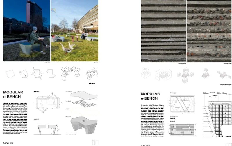modulaire slimme zitbank van prefab beton. awarded bij concrete design competition e1764150115543