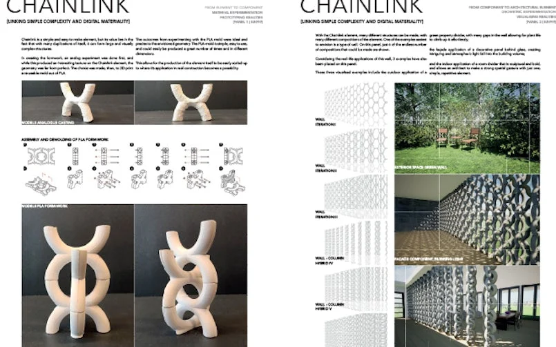 parametrisch ontworpen betonelement voor gevel en interieurbouw. awarded design bij concrete design competition