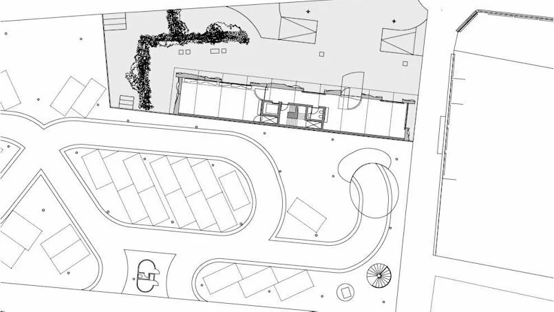 situatietekening green corner project bouwen met betonnen fotos