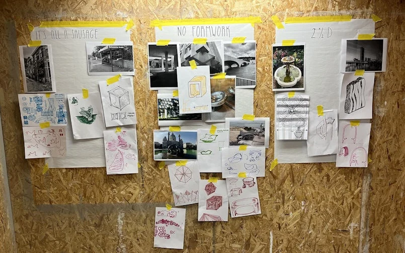 Deel van het brainstorm bord met alle ideeën geordend (foto: Tektoniek)
