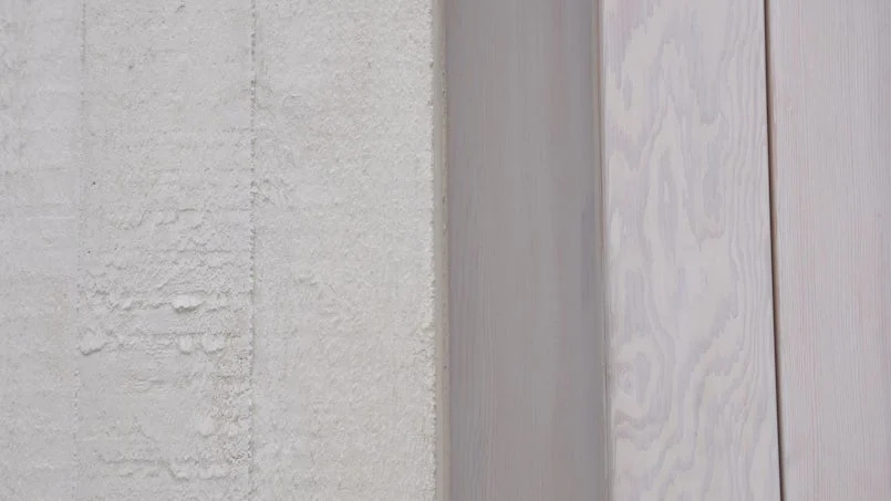 verbindingsdetail hout en beton villa waalre