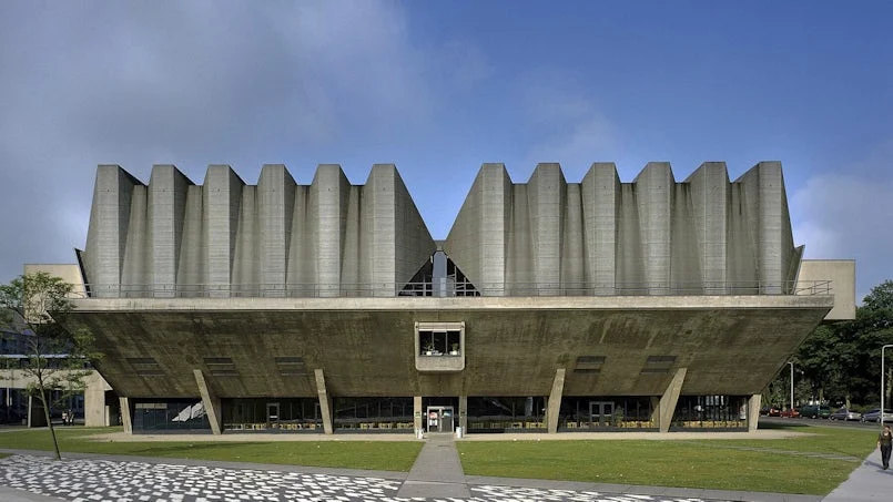 voorgevel aula tu delft van den heuvel architect